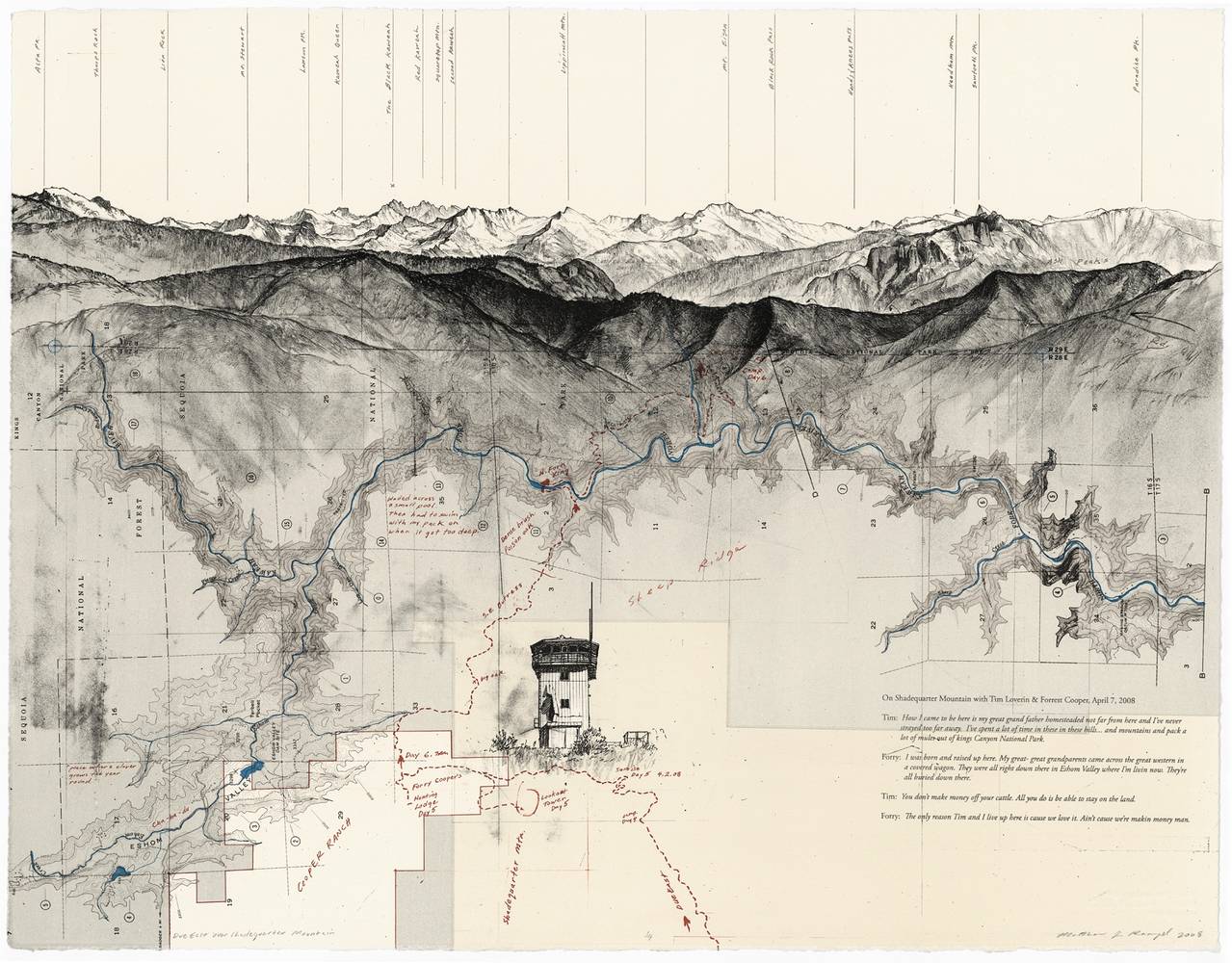 Due East over Shadequarter Mountain - Matthew Rangel (2005) 